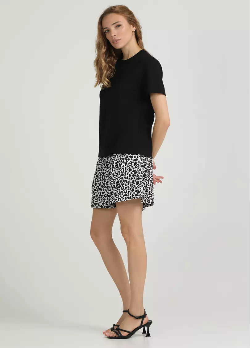 Хлопковая футболка T-SHIRT BASIC NECK FLEX 4815/010 black (черный)