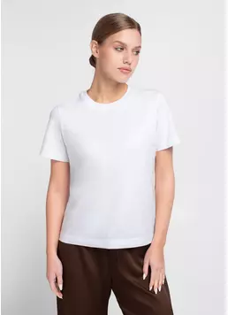 Бавовняна футболка T-SHIRT BASIC NECK FLEX 4815/010 white (білий) Бавовняна футболка T-SHIRT BASIC NECK FLEX 4815/010 white (білий)