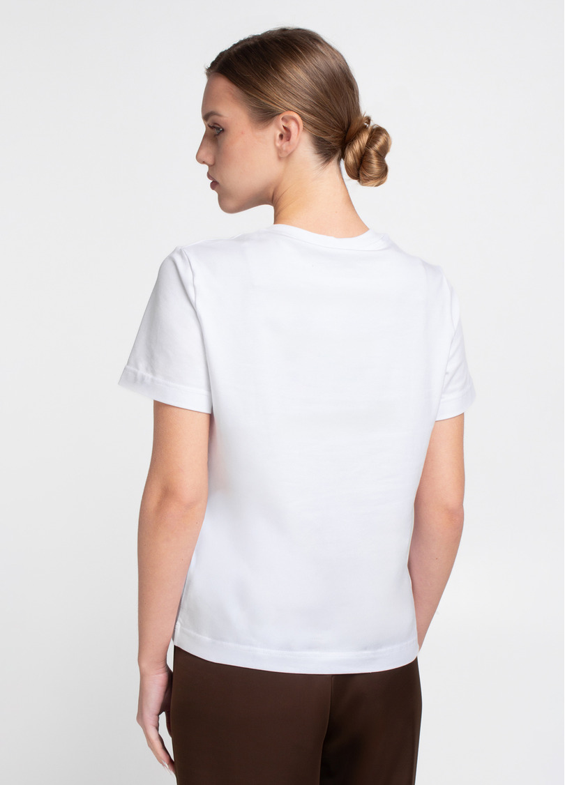 Бавовняна футболка T-SHIRT BASIC NECK FLEX 4815/010 white (білий)