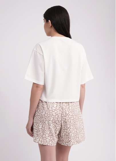 Футболка T-SHIRT BASIC PRINT 4818/010 milk (білий)