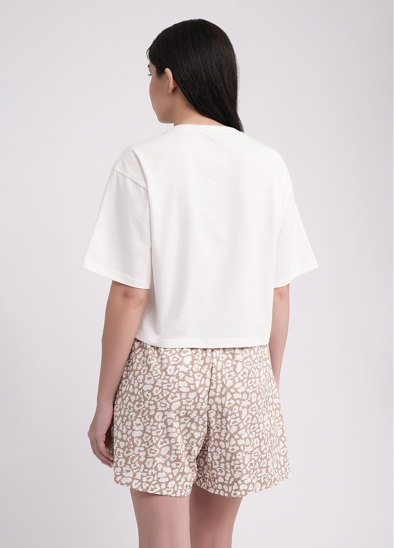 Футболка T-SHIRT BASIC PRINT 4818/010 milk (білий)