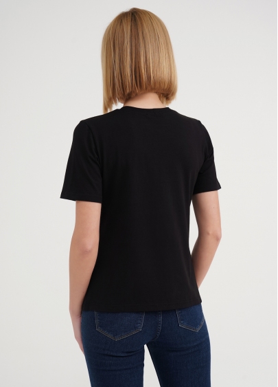Бавовняна футболка T-SHIRT CLASSIC 4802/010 black (чорний)