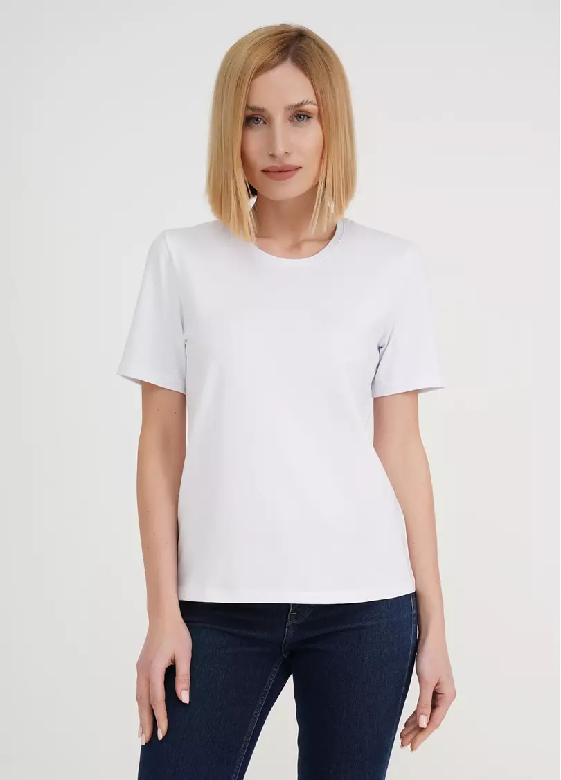 Хлопковая футболка T-SHIRT CLASSIC 4802/010 white (белый)