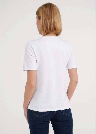 Хлопковая футболка T-SHIRT CLASSIC 4802/010 white (белый)