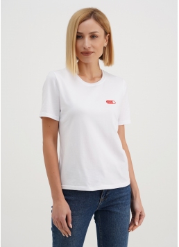 Хлопковая футболка с надписью "Love" T-shirt print 4802/60 white/love (белый)