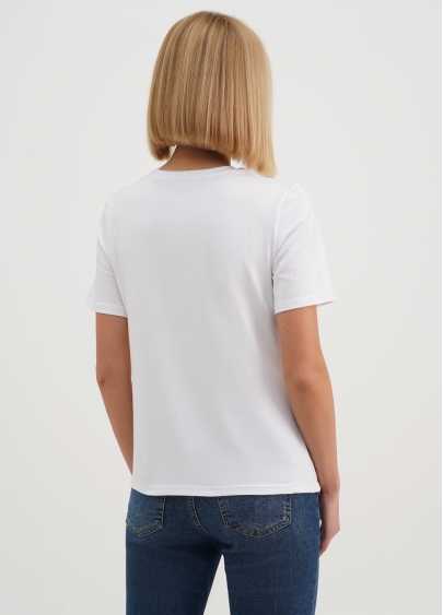 Бавовняна футболка з написом "Love" T-shirt print 4802/60 white/love (білий)