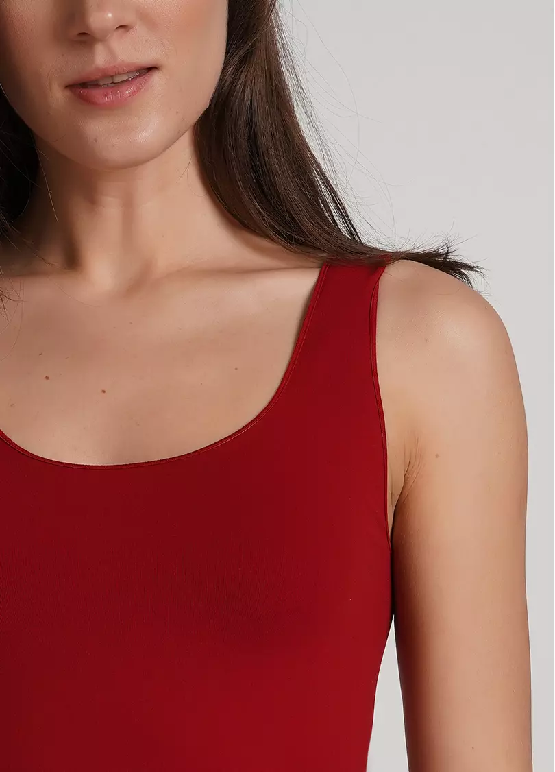 Майка безшовна TANK COLOR winery (червоний)