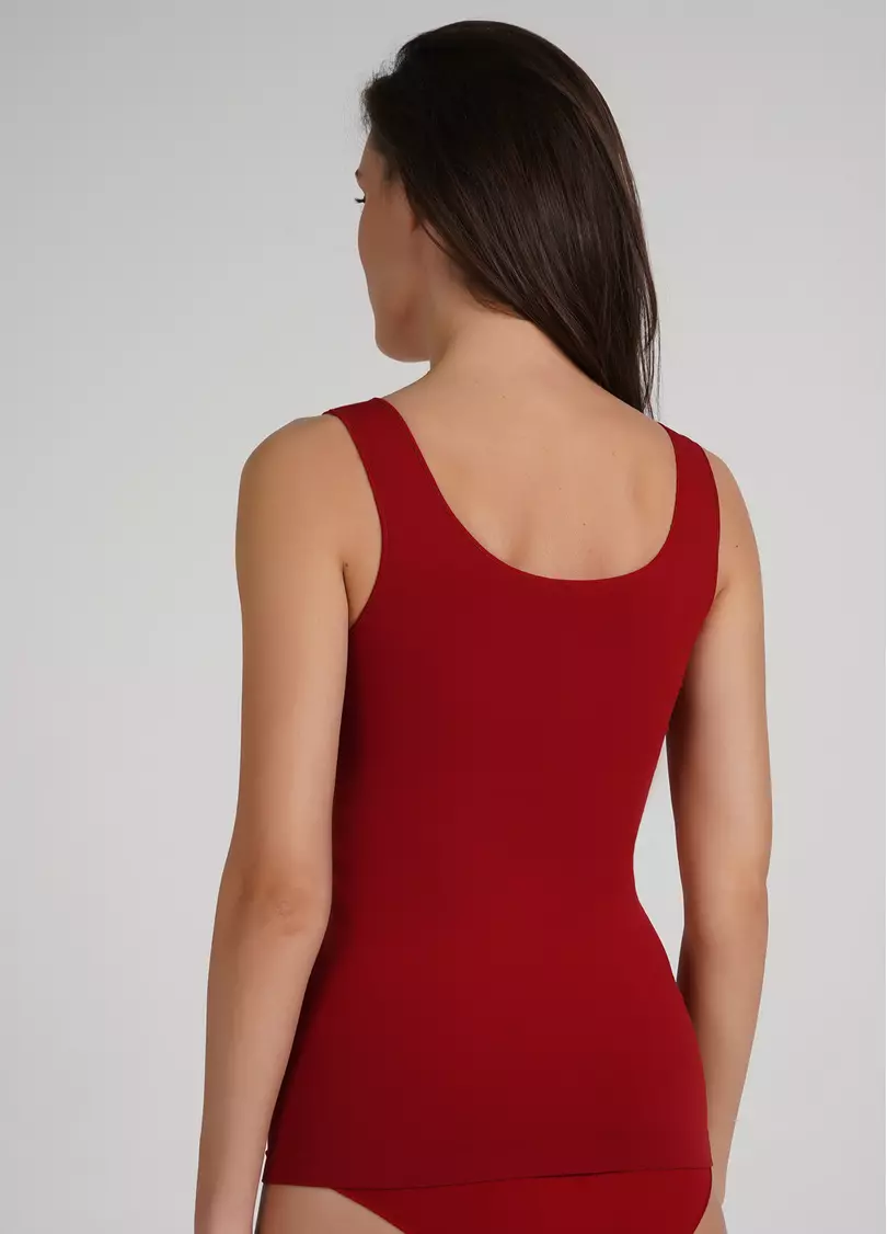 Майка безшовна TANK COLOR winery (червоний)