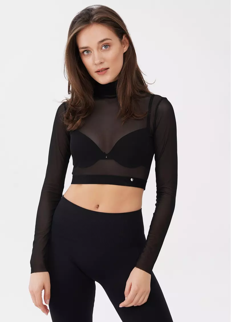 Кроп-топ сетка Tatoo 4103/07 black (черный)