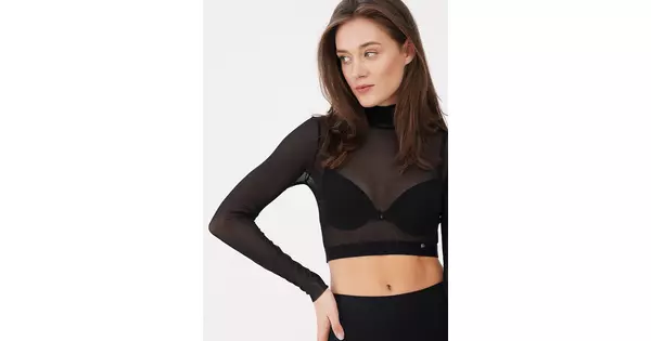 Кроп-топ сетка Tatoo 4103/07 black (черный) Giulia — Официальный