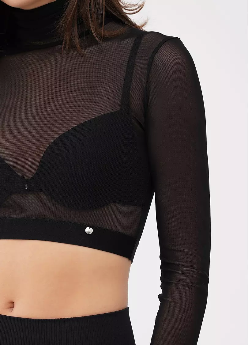 Кроп-топ сетка Tatoo 4103/07 black (черный)