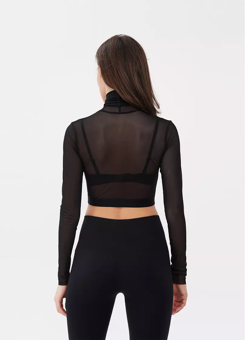 Кроп-топ сетка Tatoo 4103/07 black (черный)