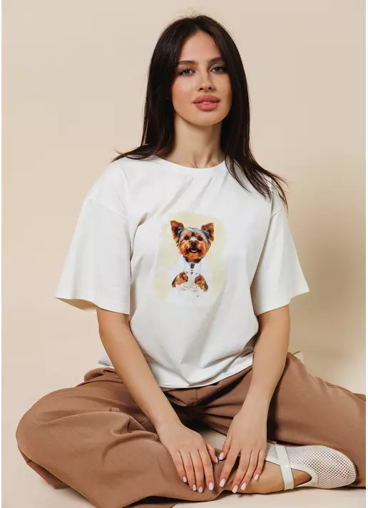 Футболка с йорширским терьером URBAN PAWS 4826/010