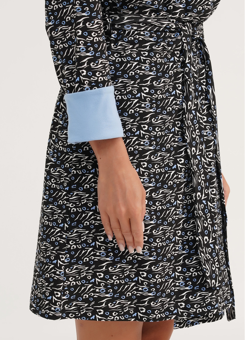 Хлопковый халат ANIMAL 7302/010 animal (черный)