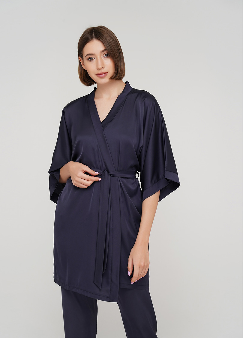 Шовковий халат HELENA 7205/050 griffel (сірий)