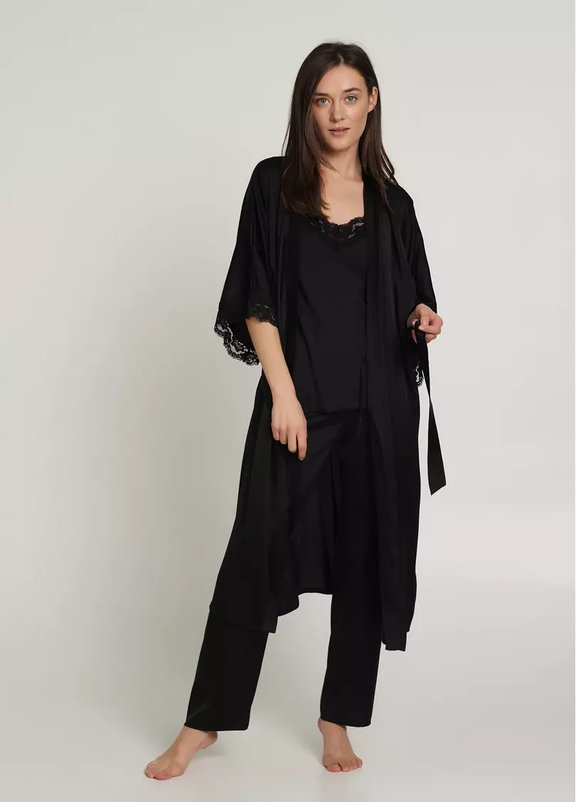 Халат HELENA 7214/051 black (чорний)