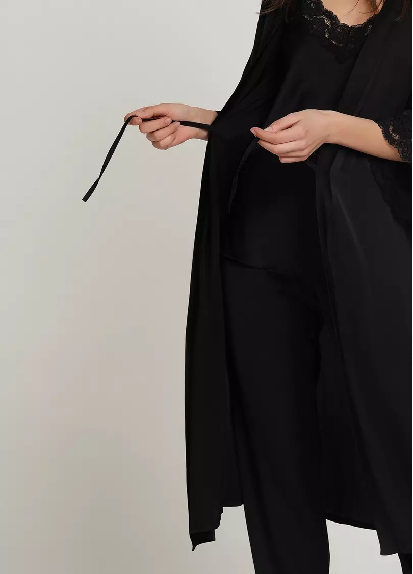 Халат HELENA 7214/051 black (чорний)