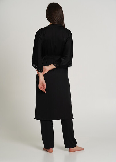 Халат HELENA 7214/051 black (черный)