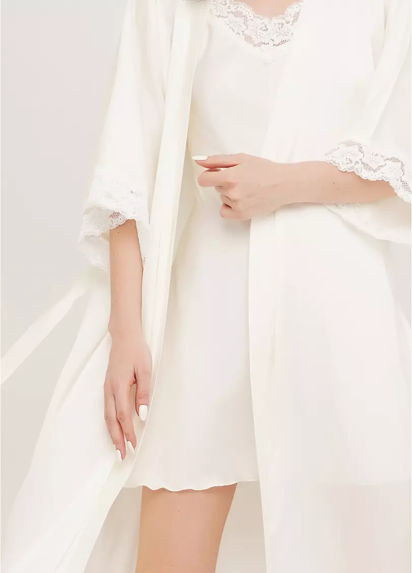 Халат HELENA 7214/051 ecru (білий)