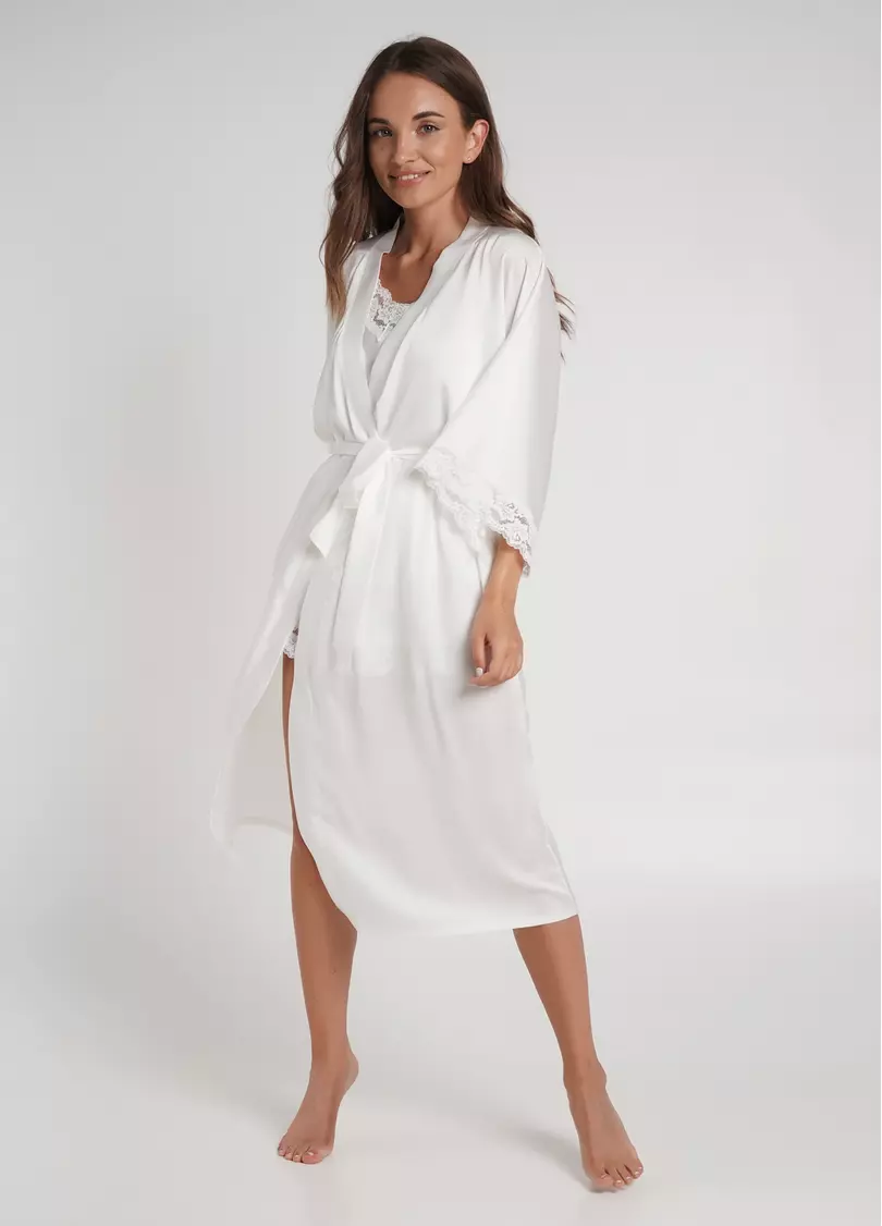 Халат HELENA 7214/051 milk (белый)