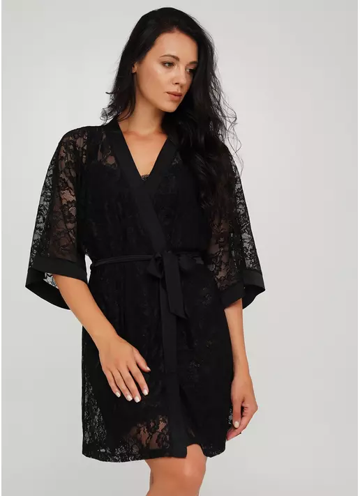 Женский кружевной халат ROSA 7213/061