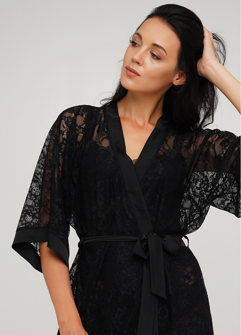 Жіночий мереживний халат ROSA 7213/061