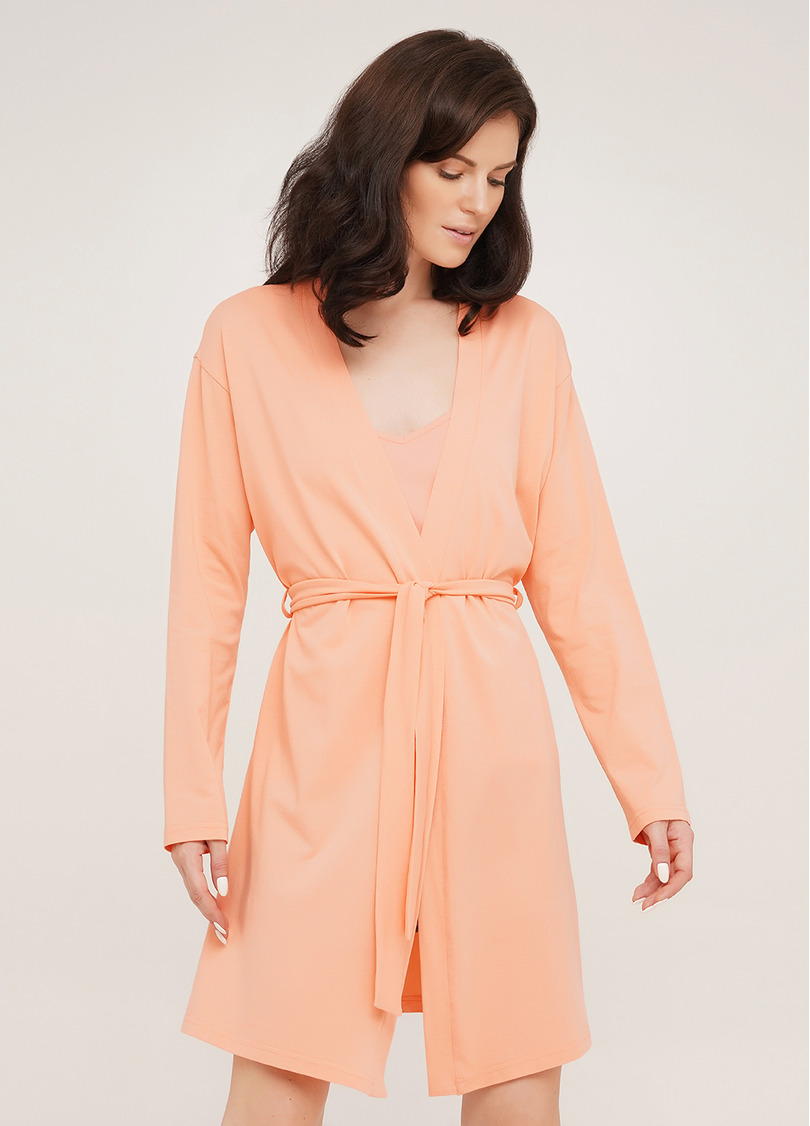 Халат бавовняний з принтом на спині ROSE 7302/010