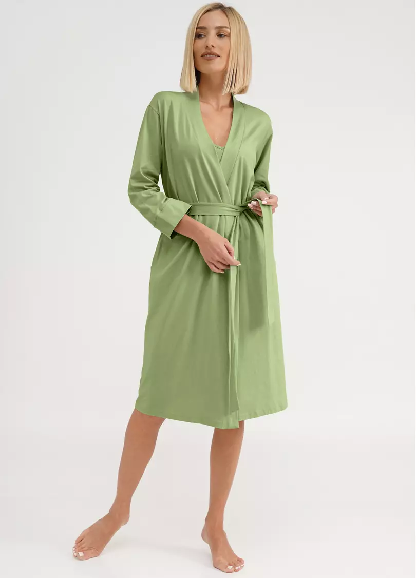 Бавовняний халат SEVILLA 7329/010 light green (зелений)