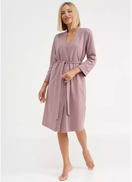 Бавовняний халат SEVILLA 7329/010 light powder (рожевий)