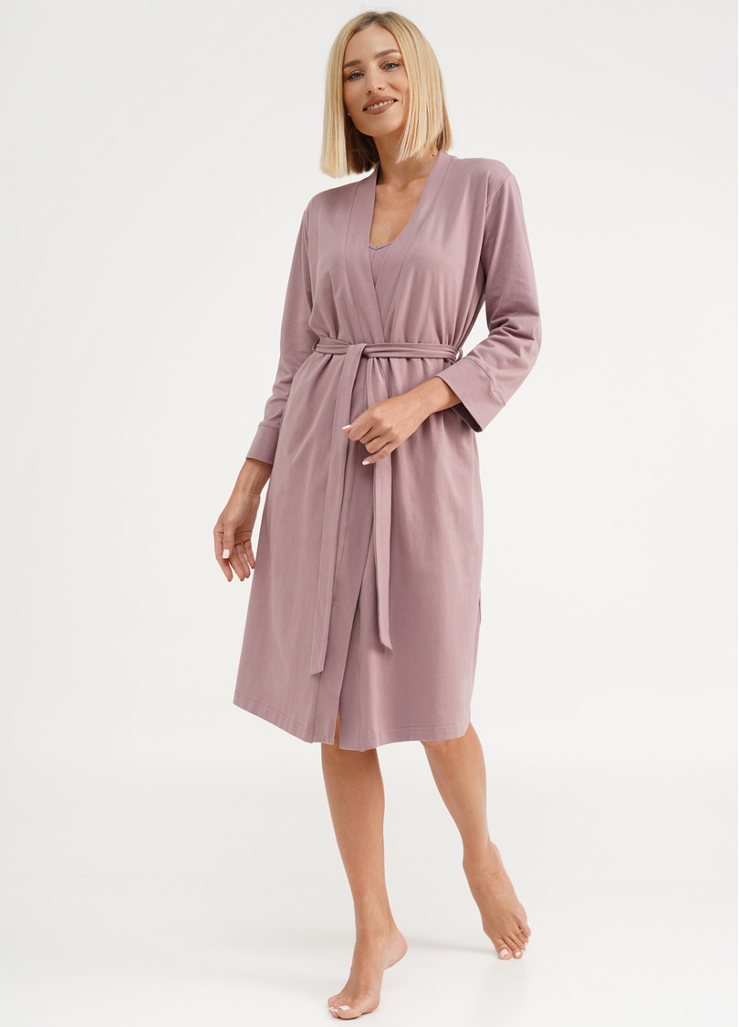 Бавовняний халат SEVILLA 7329/010 light powder (рожевий)