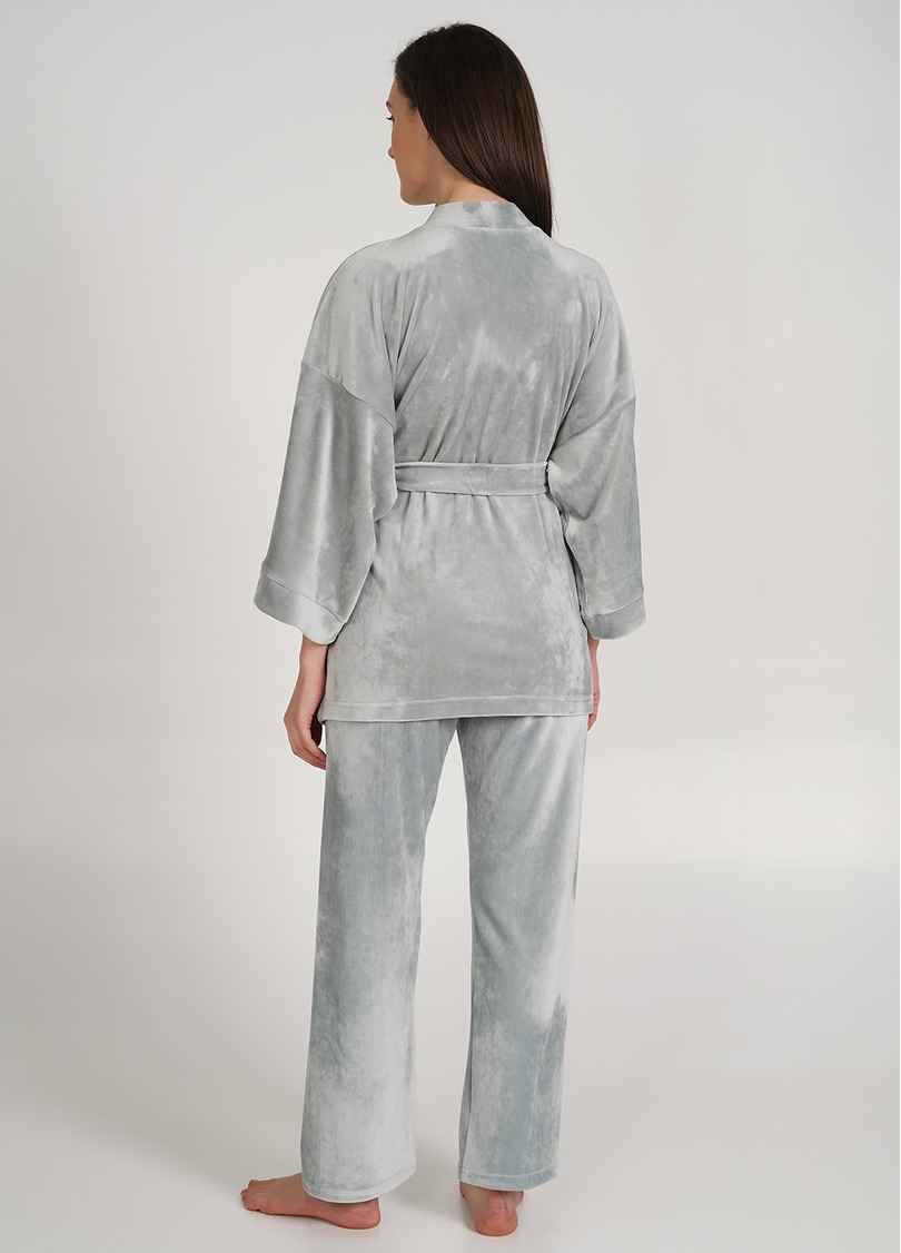 Велюровый жакет с рукавами кимоно SOFT WINTER 4502/080 grey (серый)