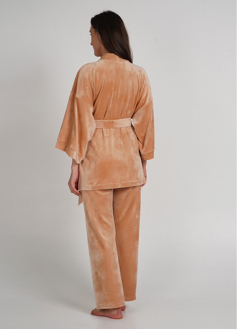 Велюровий жакет з рукавами кімоно SOFT WINTER 4502/080 latte (бежевий)