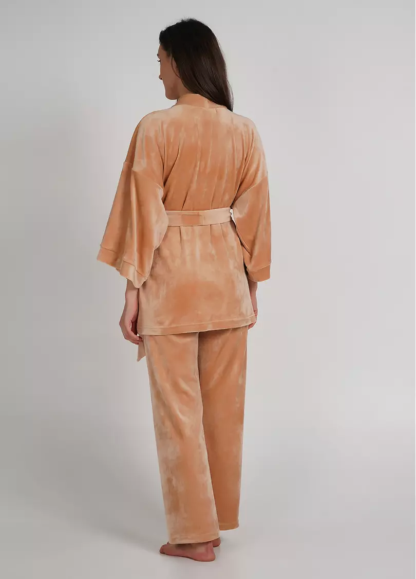 Велюровий жакет з рукавами кімоно SOFT WINTER 4502/080 latte (бежевий)