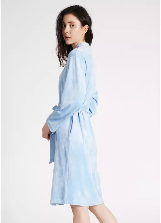 Халат велюровый SOFT WINTER 7318/080 blue (голубой)