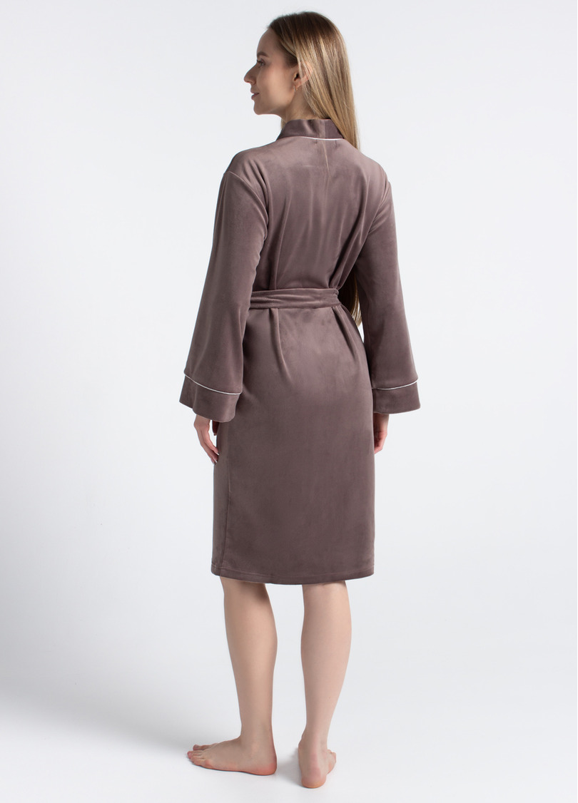 Велюровый халат SOFT WINTER 7320/080 mokko (коричневый)