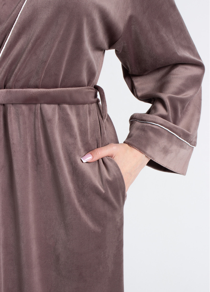 Велюровый халат SOFT WINTER 7320/080 mokko (коричневый)