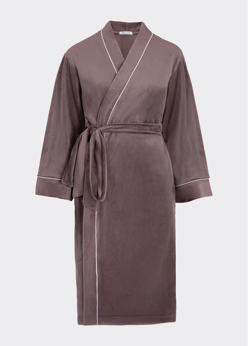 Велюровый халат SOFT WINTER 7320/080 mokko (коричневый)