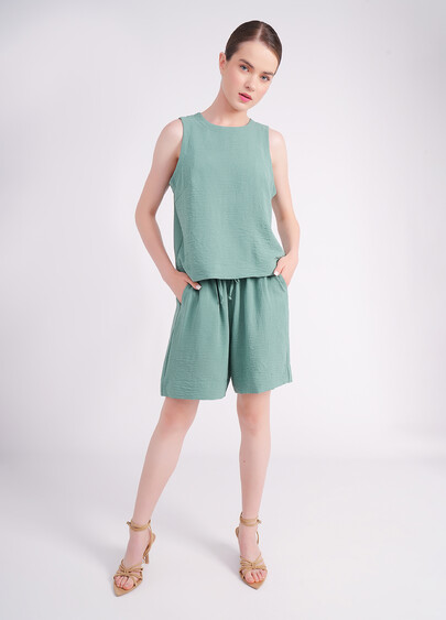 Комплект из жатого льна FLAWLESS 6701/260 mossy sage (зеленый)