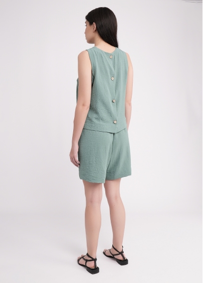 Комплект з жатого льону FLAWLESS 6701/260 mossy sage (зелений)