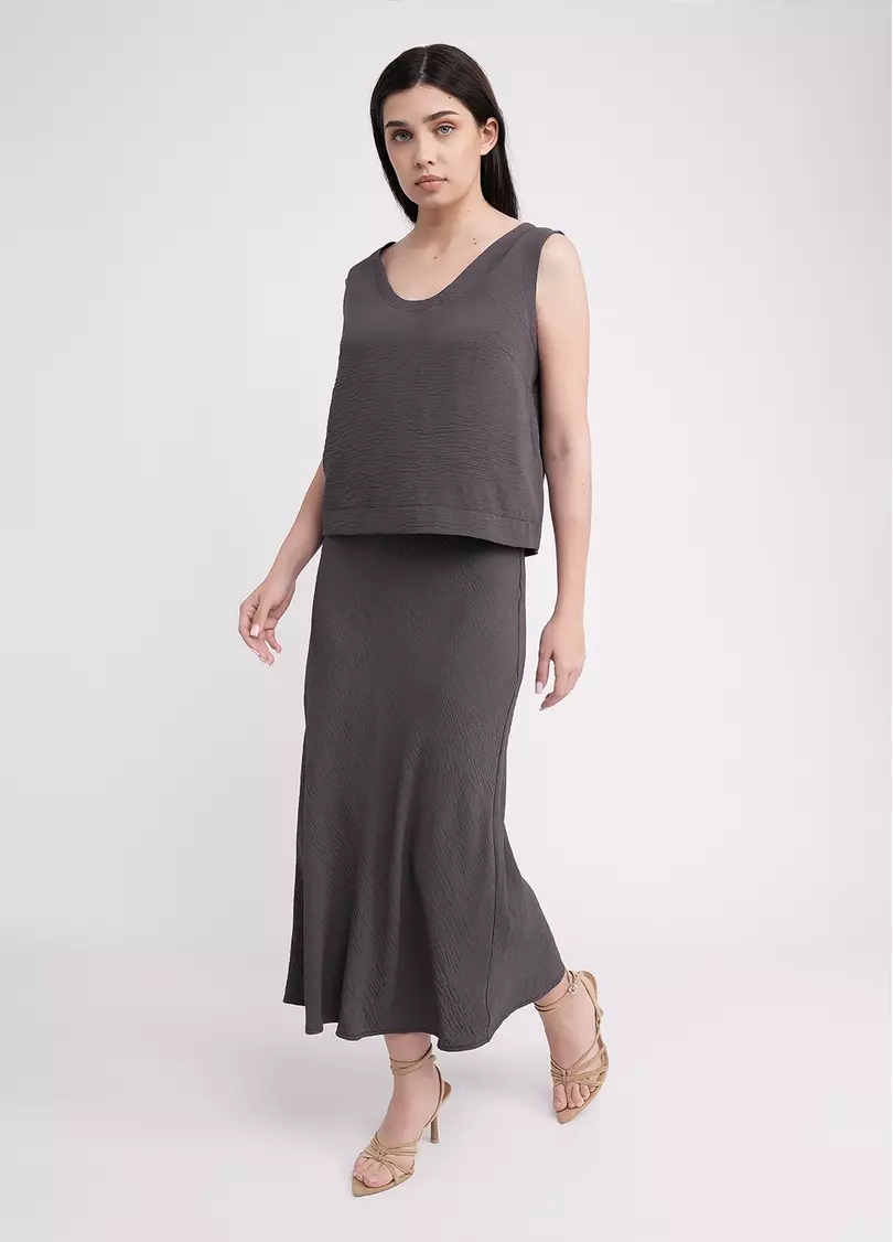 Комплект топ и юбка FLAWLESS 6801/260 graphite (серый)