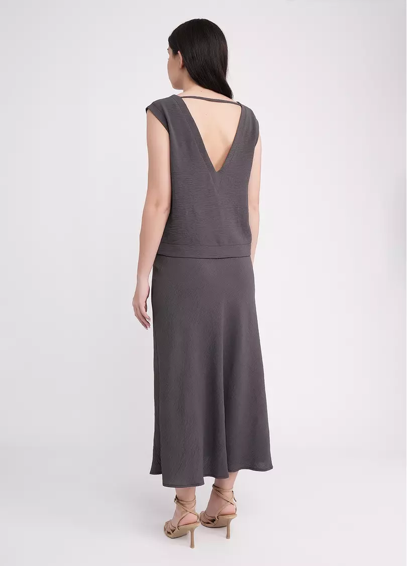 Комплект топ и юбка FLAWLESS 6801/260 graphite (серый)