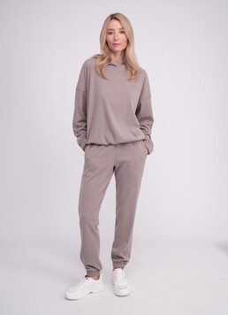 Флисовый комплект с худи FLEECE FLOW 5811/210 soft truffle (коричневый)