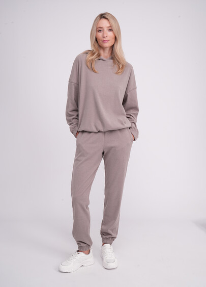 Флисовый комплект с худи FLEECE FLOW 5811/210 soft truffle (коричневый)