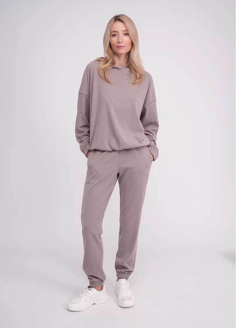 Флисовый комплект с худи FLEECE FLOW 5811/210 soft truffle (коричневый)