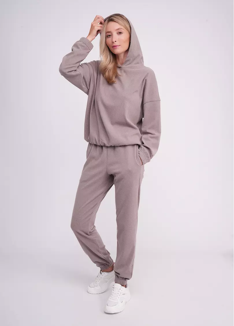 Флисовый комплект с худи FLEECE FLOW 5811/210 soft truffle (коричневый)