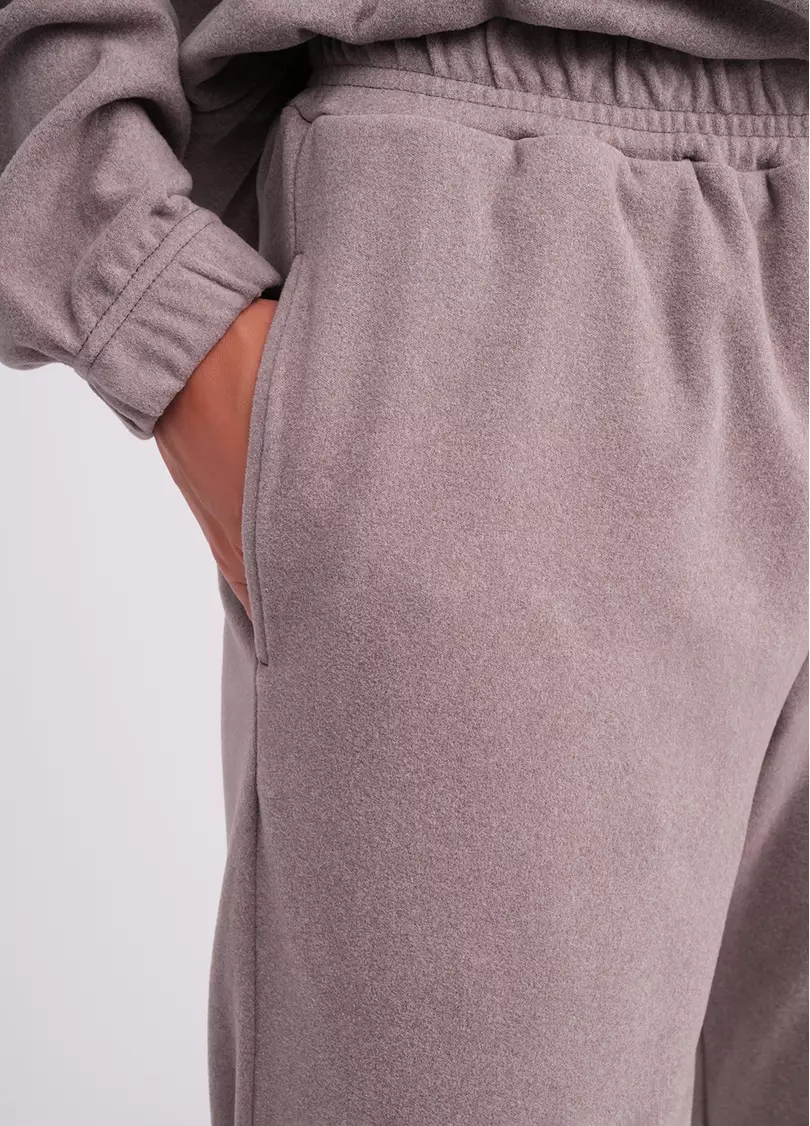 Флисовый комплект с худи FLEECE FLOW 5811/210 soft truffle (коричневый)