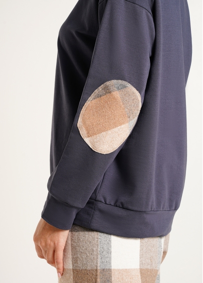 Домашний комплект свитшот и штаны в клетку HOME STYLE 5337/180 grey/beige (серый/бежевый)