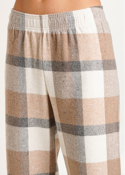 Домашний комплект свитшот и штаны в клетку HOME STYLE 5337/180 grey/beige (серый/бежевый)