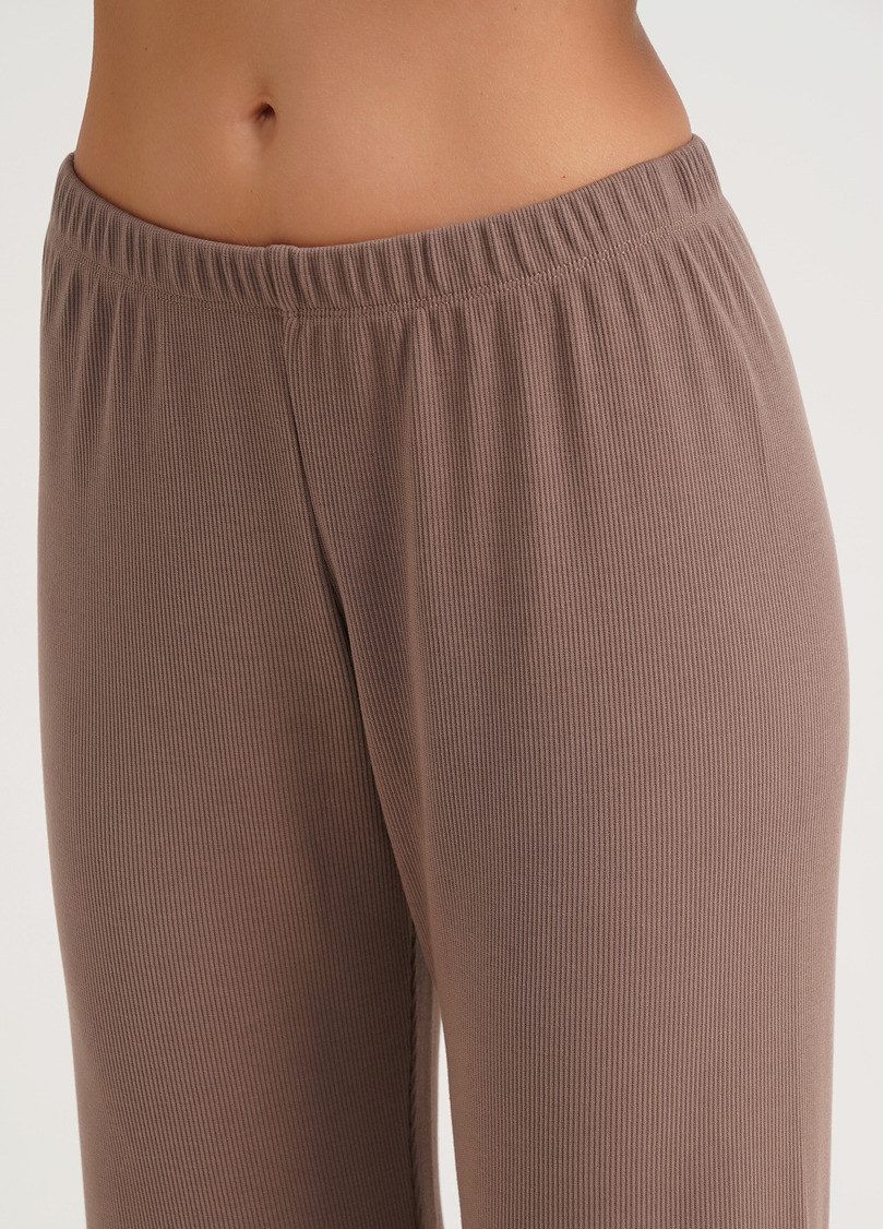 Домашний комплект лонгслив и штаны RIB 5312/010 beige (коричневый)