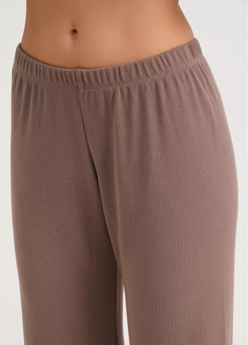 Домашний комплект лонгслив и штаны RIB 5312/010 beige (коричневый)